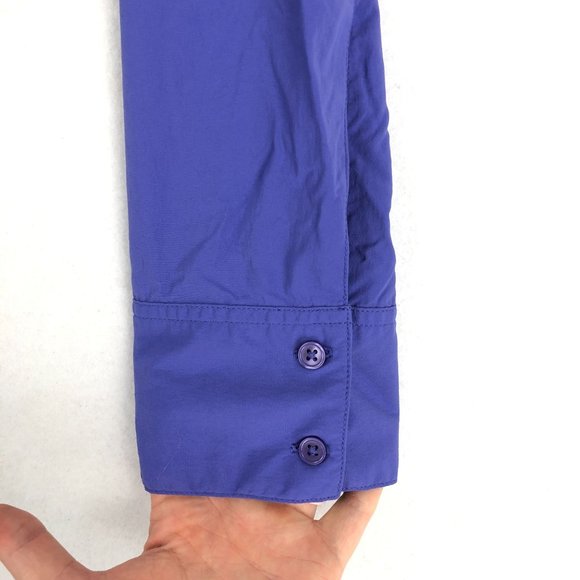 Lucy Women's Size Large Purple Long Sleeve Button Down Shirt Collared - Picture 3 of 10